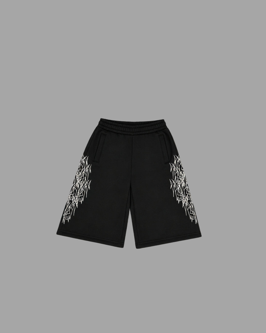 Static Scribble Jorts (black)