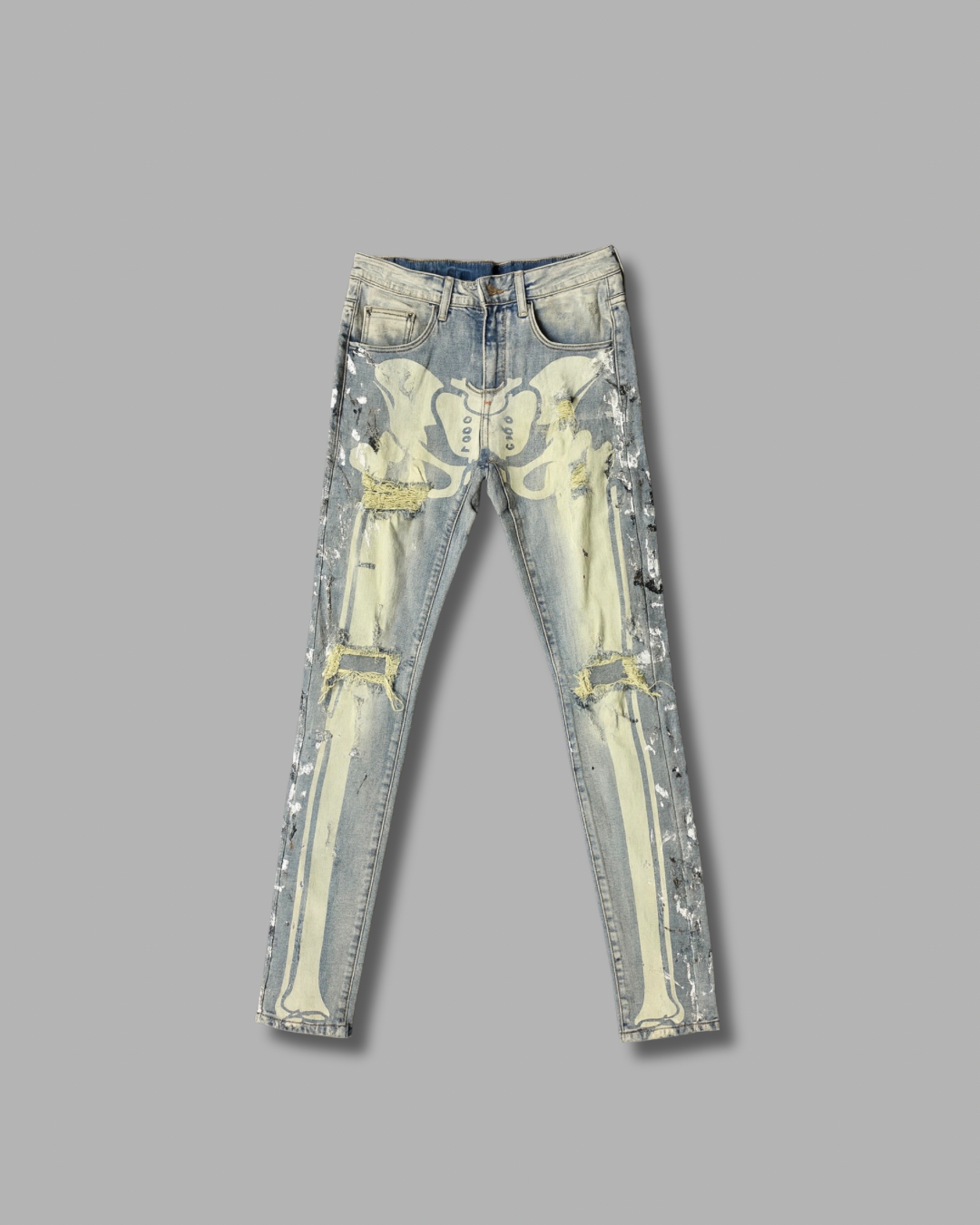 V2 Blue Skull Denim