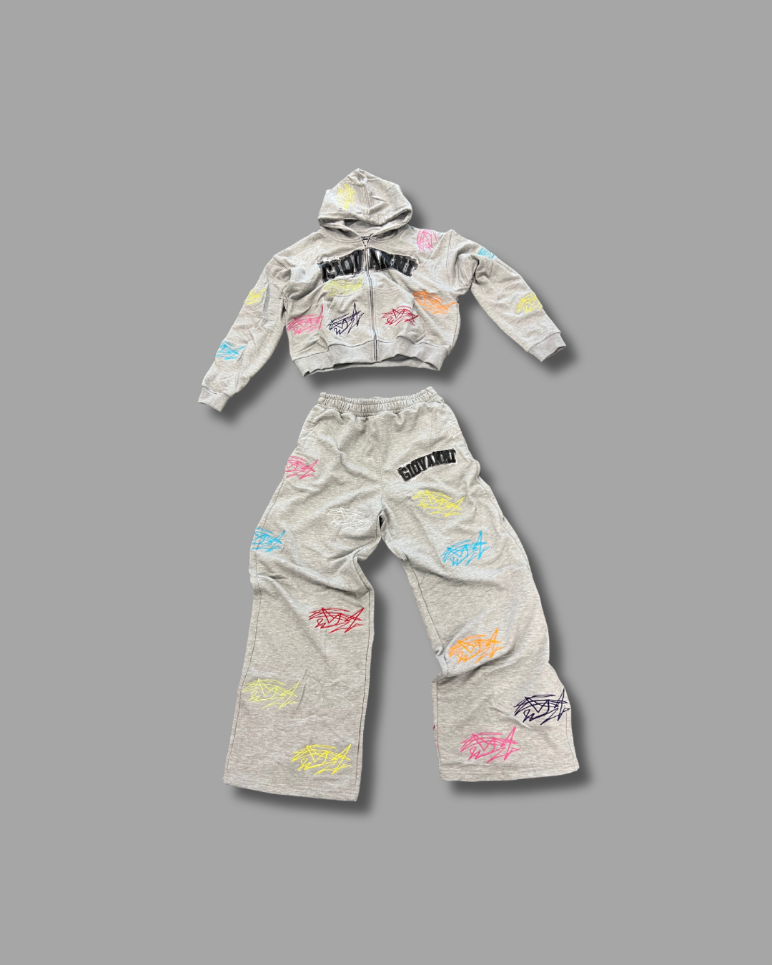 Gray Scribble Flare Set