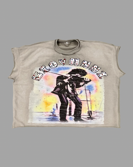 Gray Jimmy Hendrix Cut Off T