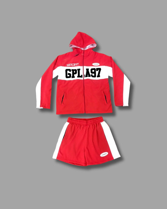 Red GPLA Windbreaker Shortset [Pre-Order Soon]