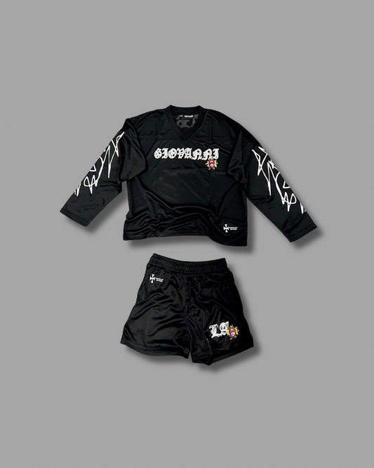 Scribble Warm Up Set In Black