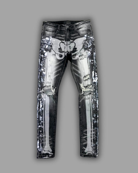 V2 Black Skull Denim