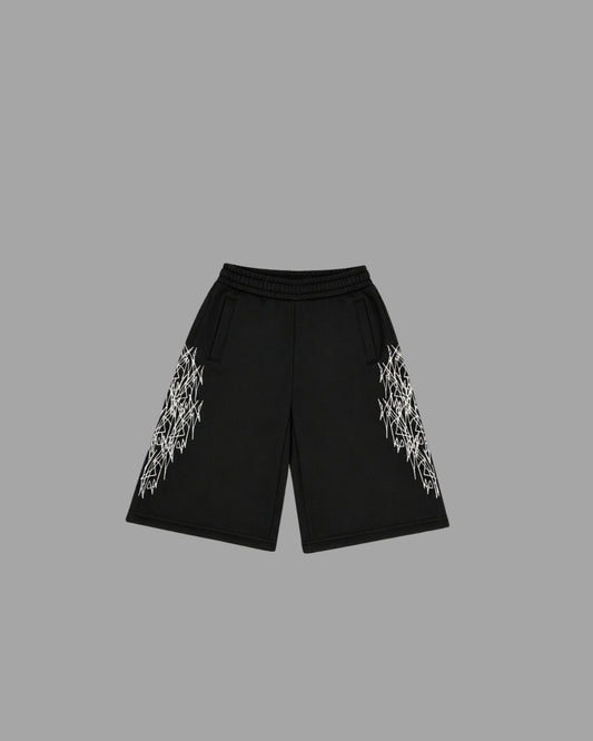 Static Scribble Jorts (black)