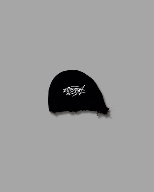 Black Scribble Beanie