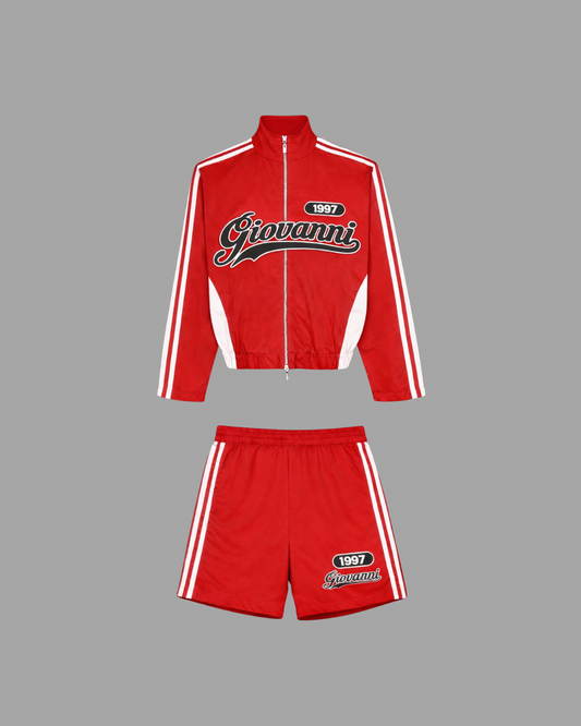 Red Staple 97 Short Set