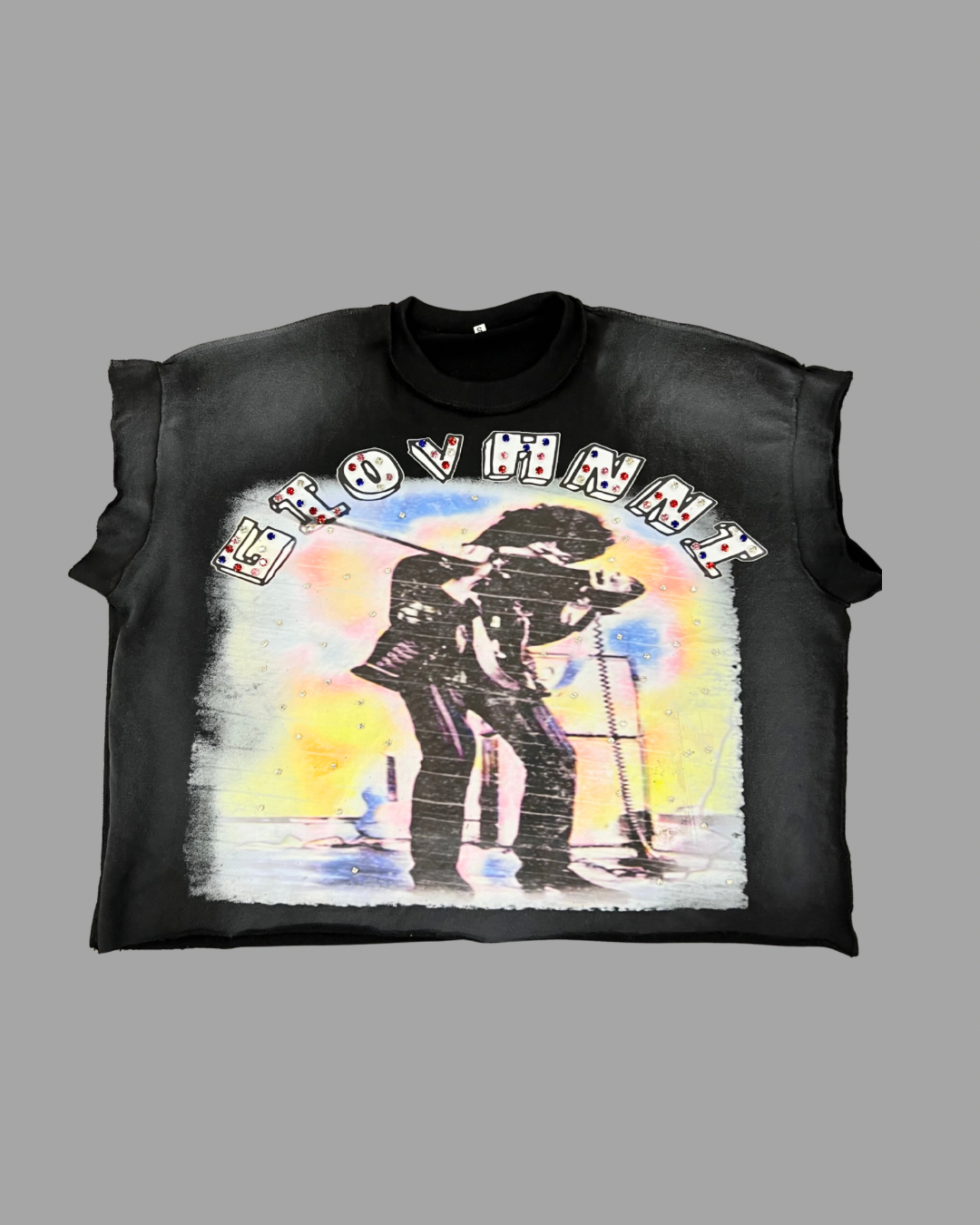 Black Jimmy Hendrix Cut Off T
