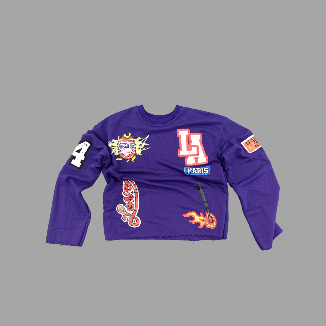 All Logos Purple Sweatshirt